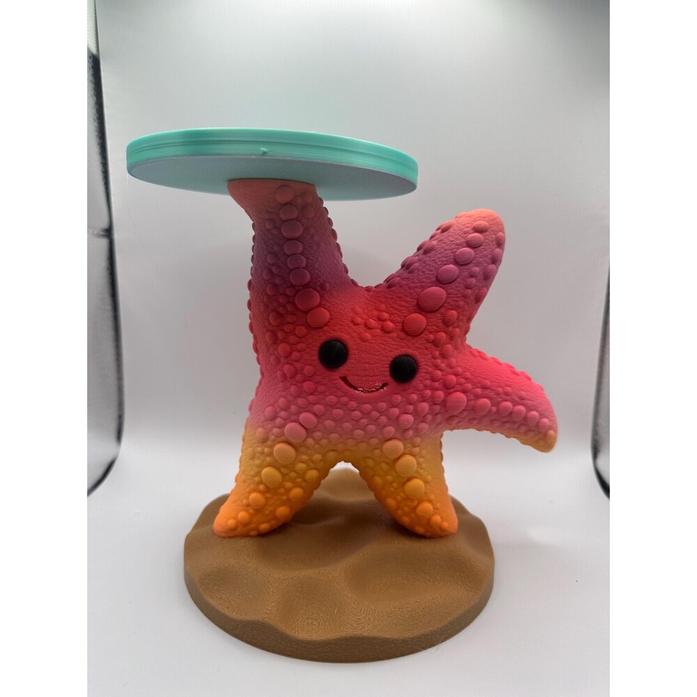 3D-printed Starfish Candle Holder 6.5"